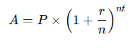 formula del interes compuesto
